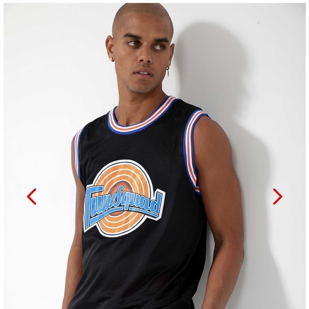 Space Jam Tune Squad 1/3 Tweety Basketball Jersey Men’s M Black/Orange/Blue - Picture 2 of 8